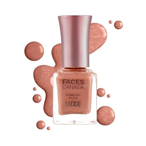 FACES CANADA Ultime Pro Splash Luxe Nail Enamel - Peach Fling (L46), 12ml | Glossy Finish | Quick Drying | Long Lasting | High Shine | Chip Defiant | Even-Finish | Vegan | Non-Toxic | Ethanol-Free - FACESCANADA Beauty
