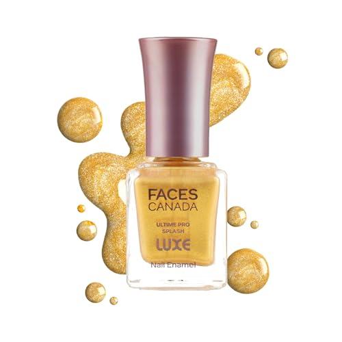 FACES CANADA Ultime Pro Splash Luxe Nail Enamel - Old Money (L50), 12ml | Glossy Finish | Quick Drying | Long Lasting | High Shine | Chip Defiant | Even-Finish | Vegan | Non-Toxic | Ethanol-Free - FACESCANADA Beauty