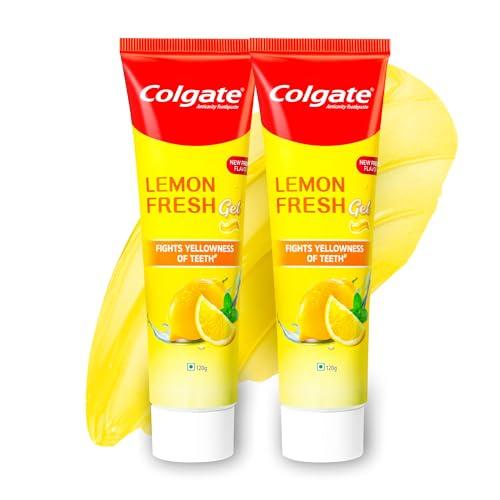 Colgate Lemon Fresh Gel Toothpaste | Tooth Paste Fights Yellowness of Teeth | Colgate Paste Toothpaste with New Fresh Flavor (240gm) - Colgate Drugstore