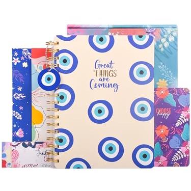 Doodle Happiness Planner B5 | Wiro Bound Undated Planner with 268 Pages, To-Do Lists, Activity Pages, Tear Away Note & Quote Cards | 64-Page Pocket Book, 250+ Stickers & Free Premium Gift Box, 80 GSM