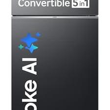 Samsung 419 L, 3 Star, Convertible 5-in-1, Digital Inverter, Frost Free Double Door, Bespoke AI WiFi Enabled Refrigerator (RT45DG6A4DB1HL, Black Matte/Black DOI)