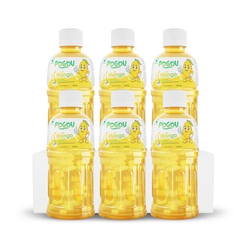 Pogou Mango Flavoured Drink 330ml – Refreshing Non-Carbonated Beverage | Real Mango Juice Taste | Thai Fruit Drink | Hydrating Summer Cooler | Pack of 6 | Product of Thailand - POGOU Grocery