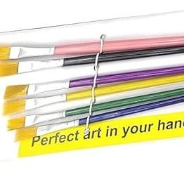 FREEDY 6 Pcs Different Size Paint Brush Set (Flat) B