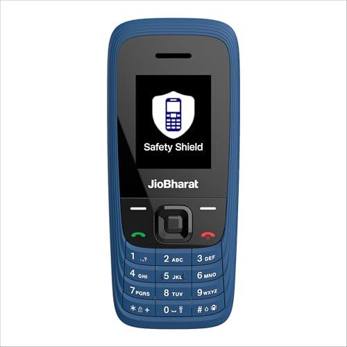 JIO JioBharat V4 4G Keypad Phone with Safety Shield Feature, JioTV, JioHotstar, JioSaavn, JioPay (UPI & SoundPay), LED Torch, Digital Camera, 1000mAh Battery | Blue | Locked Network - JIO Wireless