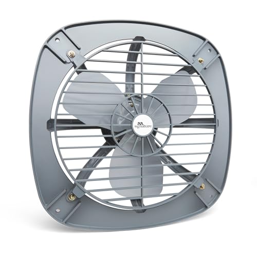 RR Signature Vento Prime 230 MM With Guard Exhaust Fan | Plastic Frame | Metal Blades | 3 Year Warranty (Grey)