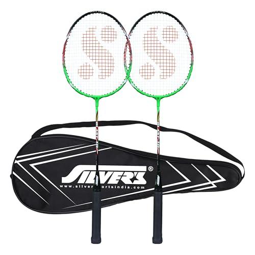 Silver's Aluminium Blast Badminton Kit (2 Racquets with Full Cover)(Green/Black) - Silver's Sports