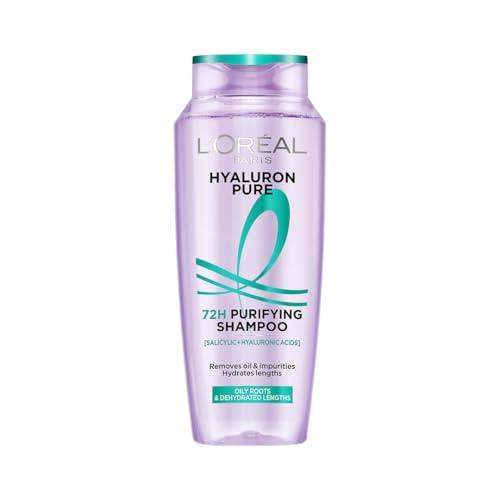 L’Oréal Paris Hyaluron Pure 72H Purifying Shampoo, For oily scalp & dry hair with salicylic and hyaluronic acid, 200 ml - L'Oreal Paris Beauty