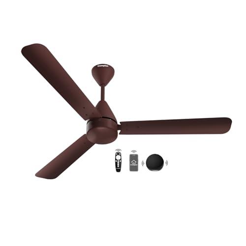 Crompton Energion Hyperjet Smart 1200mm BLDC Ceiling Fan | Wi-Fi, Bluetooth & Remote | Alexa & Ok Google | BEE 5 Star Energy Rated | High Air Delivery | 2 Year Manufacturer Warranty | Brown - Crompton Kitchen