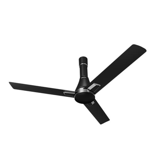 Bajaj Voittaa 1200MM BLDC Ceiling Fans For Home | BEE 5 Star Rated Energy Efficient | 100% Copper Motor | High Air Delivery | RF Remote | 2-Yr Warranty 【Glaze Black & Chrome】 - Bajaj Kitchen