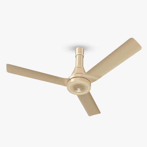 Bajaj Airlark 1200MM Ceiling Fans For Home | BEE Star Rated | Super 5 Tuff Technology | Telescopic Seamless Canopy | High Air Delivery | 5-Yr Warranty 【Bronze Mist & Chrome】 - Bajaj Kitchen