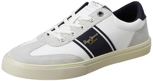 PEPE JEANS Off White Low-Cut Anti-Skid Cupsole Sneakers