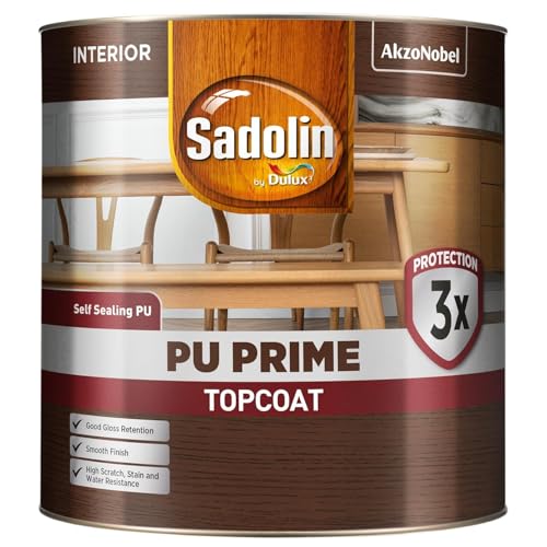Sadolin by Dulux PU Wood Primer & Polish Sealer | Premium Exterior Wood Finish | Scratch, Stain & Crack Resistant | Water-Resistant, All-Weather Durable, Long-Lasting Protection, 4 litres