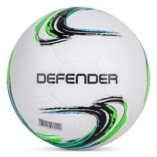 Vector X Defender Rubber Soccer Futsal Ball – Durable, Training Ball for Practice Football - Size 5 (Green) - Vector X Sports