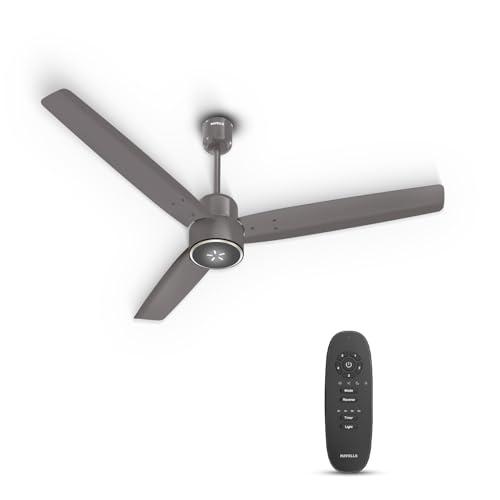 Havells FAB BLDC ULED Ceiling Fan 1200mm, 5 star, LED Speed Indicator, 380 RPM, Up to 65% Savings,Reverse Rotation,4 Speed Modes,Low Wattage 30W, Low Noise,Air Flow:225 CMM, 3 Year Warranty,Stone Grey - Havells Kitchen