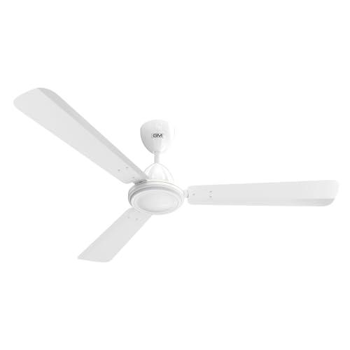 GM Excel 25 1200 mm BLDC Ceiling Fan – White | 5 Star Rated | Remote Control | 50% Energy Saving | Timer | Wide Voltage Support - GM Kitchen