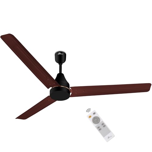RR Signature NEOAIR MINI Motor 1200mm BLDC Ceiling Fan | Remote Control | 5-Star BEE Rated | High Air Delivery | Low Noise | Energy Efficient Design | 2-Year Warranty [ALE BROWN]