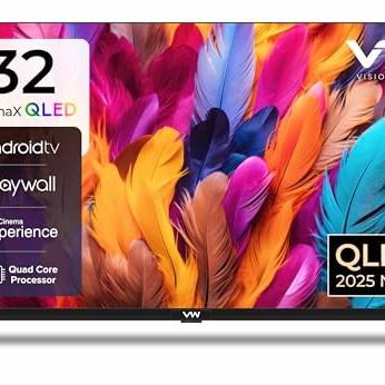 VW ( Visio World 80 cm (32 inches) OptimaX Series HD Ready Smart QLED Android TV VW32AQ1 (Black)