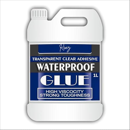 Rexez 1 KG Waterproof Glue Crack Seal Agent with Brush Transparent Waterproof Resin Epoxy for Roof Leakage Crack Seal Glue Roof Water Leakage Solution Water Proof Glue for Waterproofing - Rexez BISS