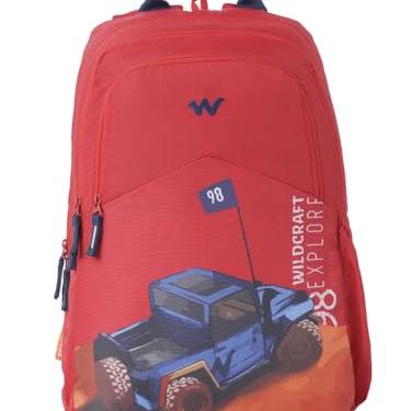 Wildcraft 4X4 Offroad 38 L Laptop Backpack for Men & Women | Fits 15.6 inch Laptop | Padded Shoulder Straps, Multi Compartments, Anti-Theft Zippers | Travel & College Bag | Red
