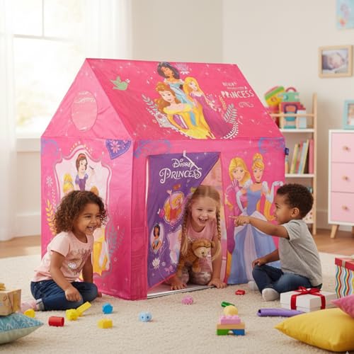 Amazon Brand – Jam & Honey Playhouse Tent for Kids | Princess Theme | Indoor & Outdoor | BIS Approved | Easy Assembly | Age 2+ Years | for Boys & Girls