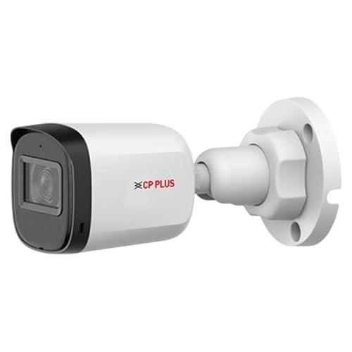 CP PLUS 2.4MP IR Wired Bullet Outdoor Camera CP-URC-TC24PL3 Compatible with DVR only | 3.6mm Lens | 30 Meter Black & White Night Vision | IP67 | Analog HD CCTV Camera, White - CP PLUS Camera