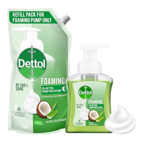 Dettol Aloe Coconut Foaming Handwash Pump + Refill combo (250ml+700ml) - Dettol Drugstore