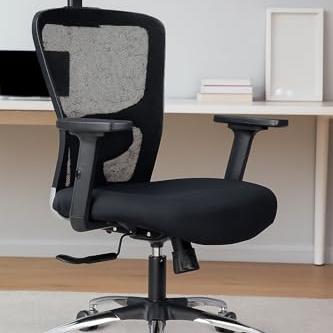 CloudSit™ Ergonest Ergonomic Office Chair Intelli-Adapt Recline, 2D Armrest, Adjustable Lumbar & Headrest Mesh Back Moulded Foam Seat 3-Year Warranty 2 Free EMC in 2 Years (Black)