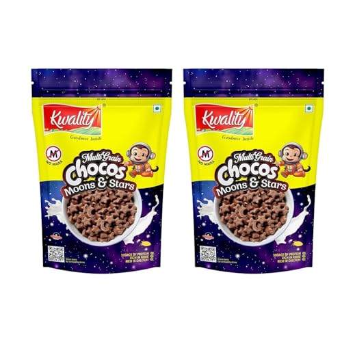 Kwality Multigrain Chocos Moons and Stars (375g Each (Pack of 2))