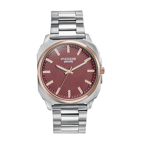 Sonata Poze Drop 6 Quartz Red Round Dial Men's Watch | Sheet Metal Strap Material | Watches for Man | Watches for Men Analog - SP70087KM01 - Sonata Watch