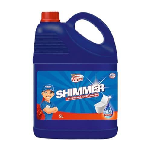 Shimmer Toilet Cleaner, 5L Mega Jar | Original Liquid Cleaner | Powerful Toilet Cleaner | All in One Purpose Cleaner | Home and Commercial Use - SHAKTI ACTIVE WHITE BISS