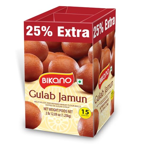 Bikano Gulab Jamun 1.25kg | Soft & Juicy Traditional Indian Sweets | Ready-to-Eat Dessert for Every Occasion | Perfect for Home, Gifting & Celebrations