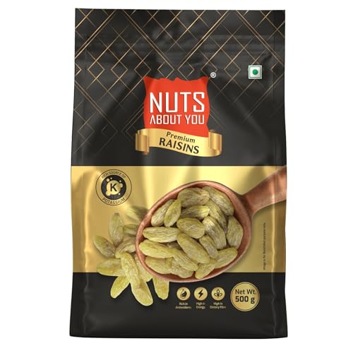 Nuts About You RAISIN 500 g | New Crop 2025 | Extra Long | Premium | 100% Natural | Kishmish | Saugi