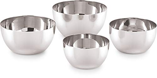 neelam Stainless Steel 6, 18 Gauge JK 250 ml Vati, Set of 4, Dinner Bowl Katori Serving Vati, Durable Quality, Elegant, Perfect for Serving Snacks, Desserts, and Condiments