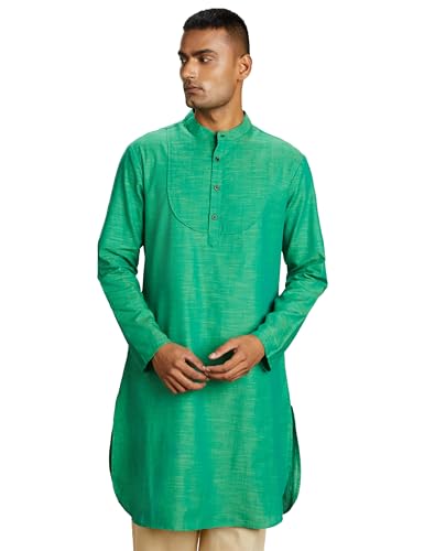 Amazon Brand - Symbol Men's Kurtas (SY-A22-MNA-ETK-14_Green / Blue_S)