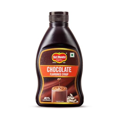 DelMonte Chocolate Flavoured Syrup | 600 Gm Bottle | 40% More Cocoa| Rich Chocolate Flavour, Thick Texture