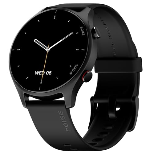 Noise Twist Round dial Smart Watch with Bluetooth Calling, 1.38″ TFT Display, up-to 7 Days Battery, 100+ Watch Faces, IP68, Heart Rate Monitor, Sleep Tracking (Jet Black)