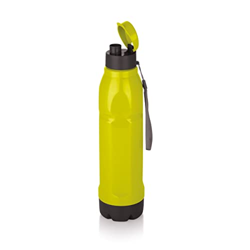 Attro Sky Procool 800 Super Pu Insulated Hot&Cold Water Bottle, Portable&Leak-Proof Flip Top Cap, Easy To Cary Use For Travel, Office, School&Gym, 670Ml - Green, Plastic