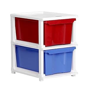 Cutting EDGE Multipurpose 2XL Modular Drawer System for Parlor, Office, Makeup Kit, Doctors, School, Home, Cosmetic, Dressing Table, Brush Kits Organiser (2 Layers, Multicolor, Big)