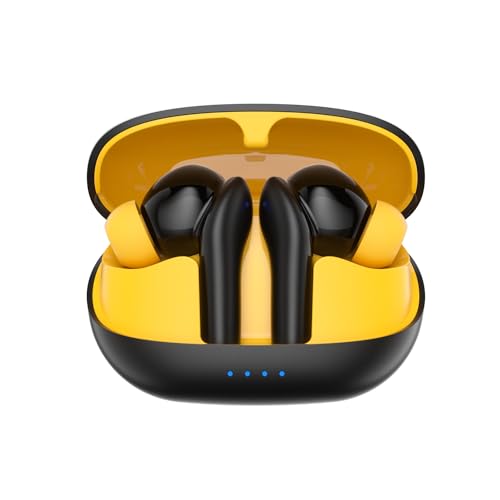 Amazon Basics TWS in-Ear Earbuds (AB-T08) – C2 with Fast Charging up to 50 Hours of Playtime | Dual 10mm Driver | IPX4 Water-Resistance | Bluetooth 5.3 | Charging Case with Mic | Touch Control (Black)