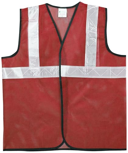 Safety Jacket Reflective High Visibility use For Airport, Construction, Emergency, Landscaping, Paving,Traffic, Sanitation, Security Guard, Engineering jacket,60GSM Mesh, AK-605 (PACK OF 25)