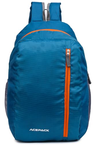 ACEPACK Daypack Bag 2 Compartment Backpack for Daily Use – Library, Office, Outdoor Hiking (Teal)