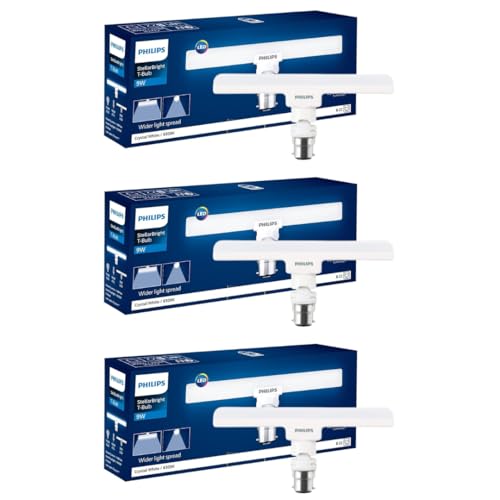 Philips 9W LED T-Bulb | Bulb Base : B22, Colour : Cool Day Light, Pack of 3