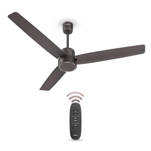 Havells FAB BLDC Ceiling Fan 1200mm, 380 RPM, Savings upto 65%, Reverse Rotation, 4 Modes (Boost, Sleep, Breeze, Mop), Low Wattage 30W, Low Noise, Air Flow:225 CMM, 3 Year Warranty, Cocoa Brown