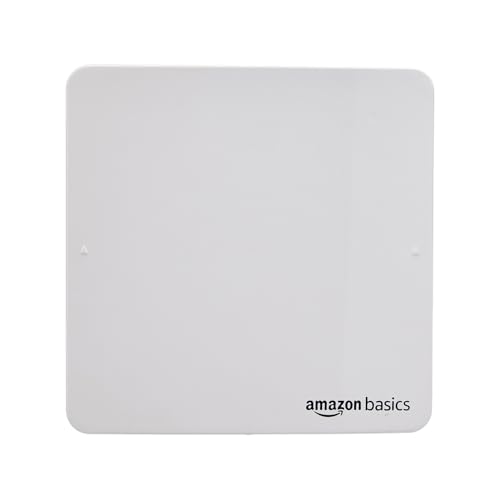 Amazon Basics Axial Fan 6″ | 22W | 7 Blades | 150 mm Sweep | 7.3 dB Low Noise | Window Mount | Wall Switch Control | White Plastic Body