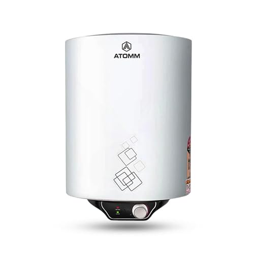 Atomm Retail 25 L 5-Star Storage Water Heater | Fast Heating Geyser with Twin Thermostat, Anti-Bacteria Tech & Incoloy Element | 8 Bar Pressure for High-Rise & Hard Water Ideal for Kitchen, Bathroom