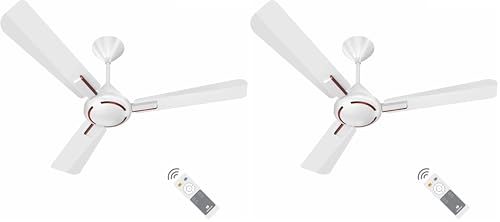 Havells 1200mm Ambrose BLDC Motor Ceiling Fan | Remote Controlled, High Air Delivery Fan | 5 Star Rated, Upto 60% Energy Saving, 2 Year Warranty | (Pack of 2, Pearl White Wood)