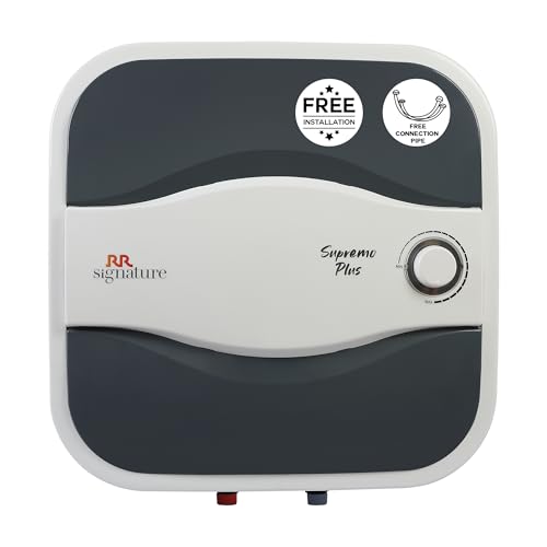 RR Signature Supremo Plus 15L Storage Water Heater |Glass Line Tank|8 Bar, High Rise Buildings |2 Yr Warranty on Product & 6 Yr on Tank by RR | Free Installation & Pipes