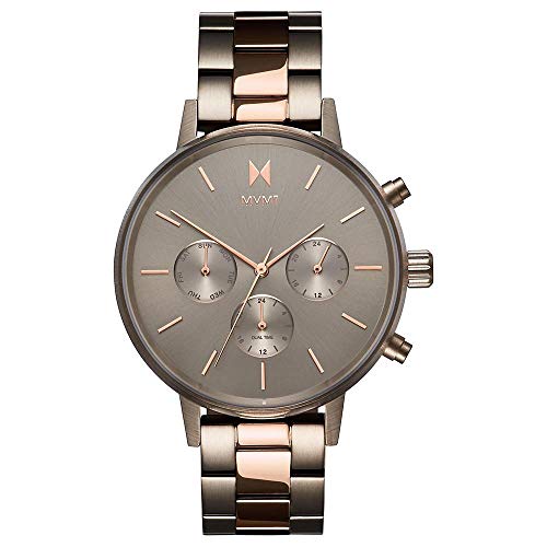 MVMT Stainless Steel Analog Grey Dial Women Watch-D-Fc01-Tirg, Multi-Color Band