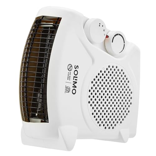 Amazon Brand – Solimo 2000/1000 Watts Room Heater with Adjustable Thermostat (ISI certified, White colour, Ideal for small to medium room/area)