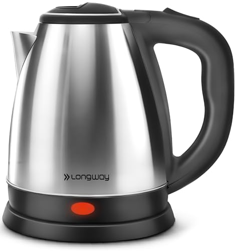 Longway Kestro 1.5 Ltr Electric Kettle with Stainless Steel Body for Boiling, Making Tea, Coffee, Soup, Etc (1500 W, Silver)